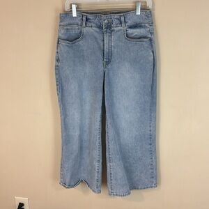 NYDJ Wide Leg Cropped  Cool Embrace Jeans Size 8